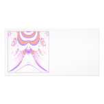 Funky Fractal Pattern. Orange and Purple. Picture Card