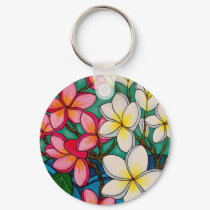 Funky Frangipani Key Chain keychains