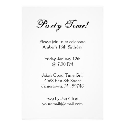 Funky Fresh Black Grunge Birthday Party Invitation
