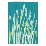 Funky Fresh Grasses Design Greeting Card