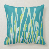 Funky Fresh Grasses Design Pillow