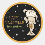 Funky Friends Personalized Mummy Halloween Sticker