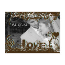 Funky Fun Save The Date with Your Photos postcards