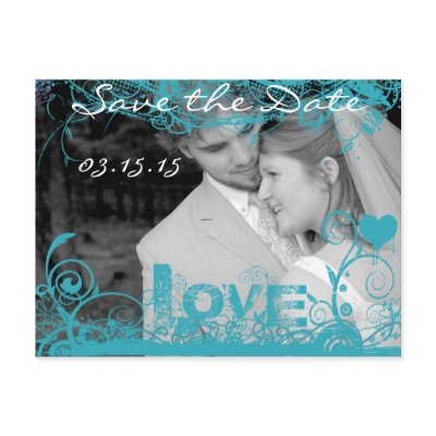 Funky Fun Save The Date with Your Photos Post Cards