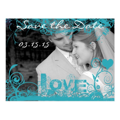 Funky Fun Save The Date with Your Photos Post Cards