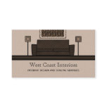 Funky Furniture Business Card, Latte