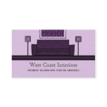 Funky Furniture Business Card, Plum