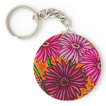 Funky Geber Daisies Floral Key Chain