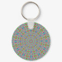Funky Geometric 60s Pop Art Keychain by angela65 Funky Geometric 60s Pop Art Keychain