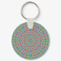 Funky Geometric 60s Pop Art Keychain