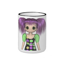 Funky Girl Anime Kid Mug