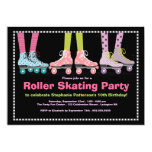 Funky Girls Roller Skating Birthday Party Personalized Invitation