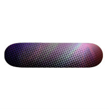 funky girly halftone textured skate board deck