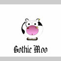 Funky Gothic Moo top for goth chicks t-shirts