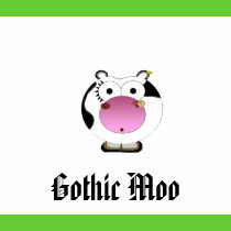 Funky Gothic Moo top for goth chicks t-shirts by jaceyevans Funky Gothic Moo top for goth chicks t-shirts