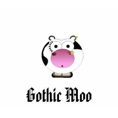 Funky Gothic Moo top for goth chicks shirt