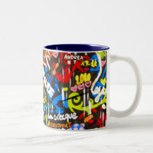 funky graffitis coffee mugs