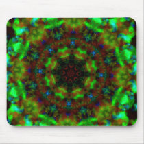 Funky Green Lights mandala kaleidoscope mouse mat mousepads