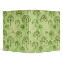 Funky Green Trees Nature Themed Binder