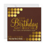 Funky Groove Gold Disco Party Birthday Invitation