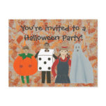 Funky Halloween Costume Party Invitation postcards postcards