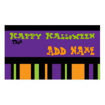 Funky Halloween Gift Tag business cards by Purple_Pumpkin Funky Halloween Gift Tag business cards