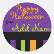Funky Halloween Treat Label Stickers