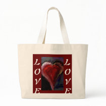 Funky Heart & Love - Romantic tote bag by folkartblonde Funky Heart & Love - Romantic tote bag