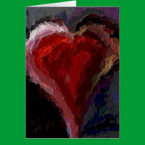 Funky Heart - Valentines Day card cards