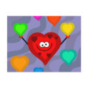 Funky Hearts postcards