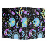 funky hippie design vinyl binder