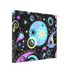 funky hippie retro abstract design stretched canvas prints