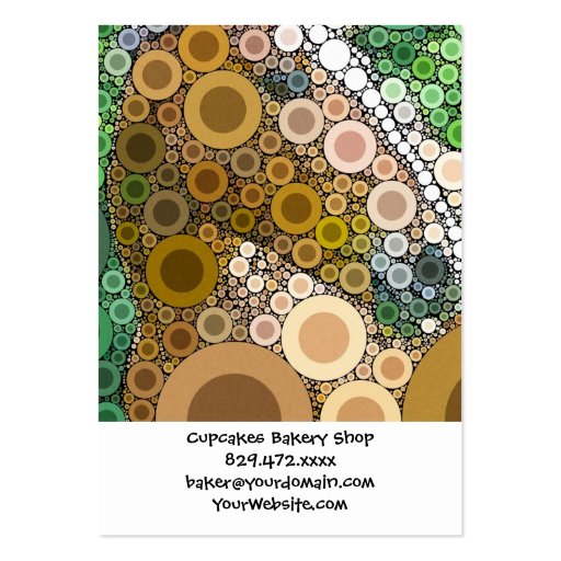 Funky Horse Circles Bubbles Modern Art Business Card Templates (front side)