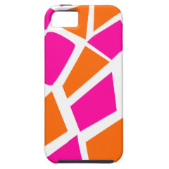 Funky Hot Pink Orange Giraffe Print Girly Pattern iPhone 5 Cases