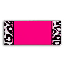 Funky Hot Pink Zebra Cheetah Set Envelope