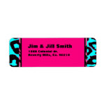 Funky Hot Pink Zebra Cheetah Set labels