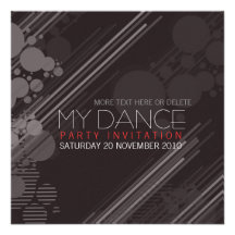 Funky House Dance Party Invitation