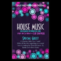 Funky House Music Club Party Flyer flyers