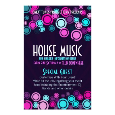 Funky House Music Club Party Flyer