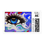 Funky in Blue Stamps