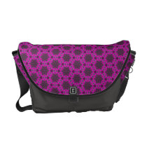 Funky Kaleidoscope flower pattern messenger bag messenger bags