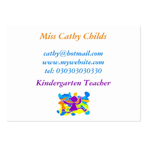 Funky Kid, Business Card Template (front side)