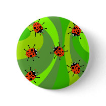 Funky Ladybugs buttons by prawny Funky Ladybugs buttons