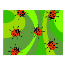 Funky Ladybugs Post Card