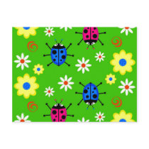 Funky Ladybugs Post Card