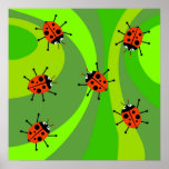 Funky Ladybugs Posters