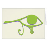 Funky Lime Purple Wedjet Greeting Card