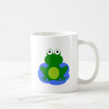 Funky little frog pond coffee mug