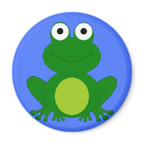 Funky little frog pond fridge magnets