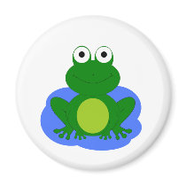 Funky little frog pond magnet